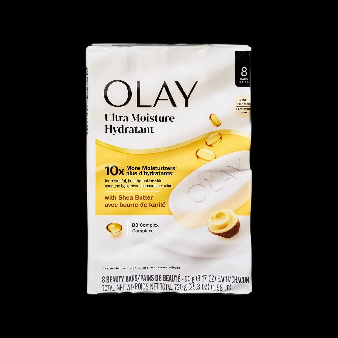 Ultra Moisture Shea Butter Beauty Bars 90g X8 Total 720g